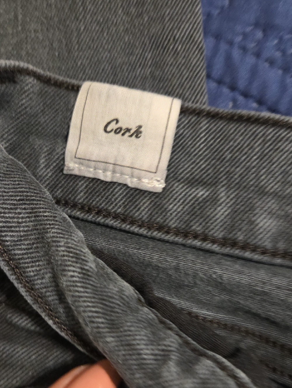 Frank & Eileen Womens Slim Straight Jeans in Charcoal Gray - Picture 3 of 8